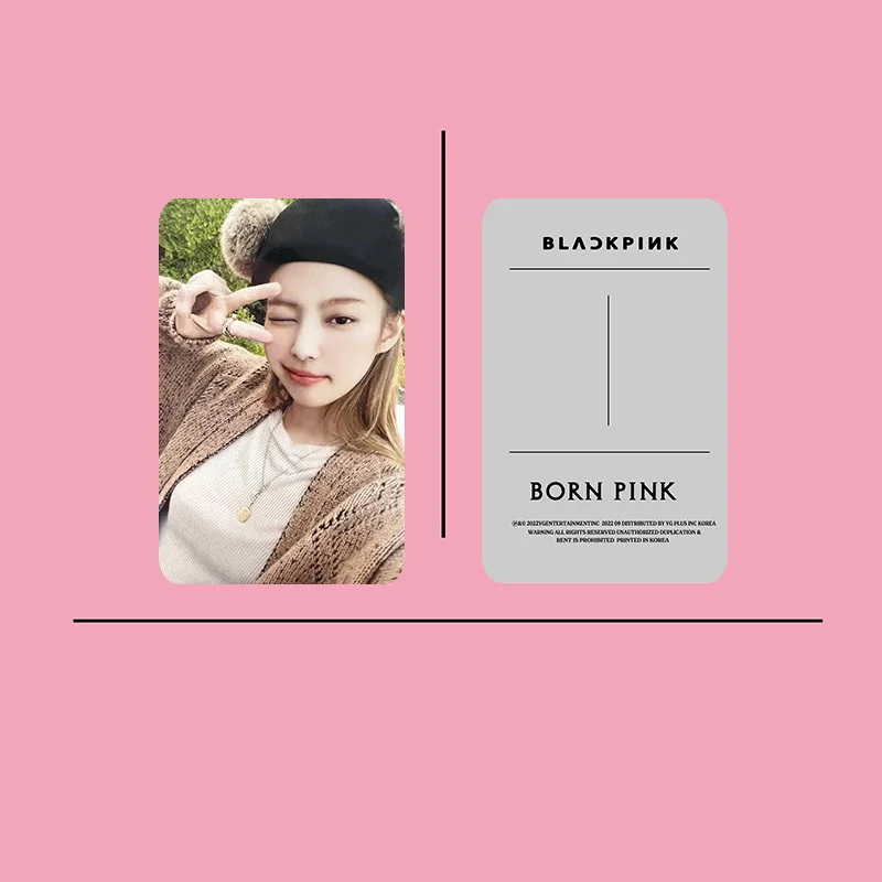 Album Kpop avec photocarte/inclusion complète/rose noir - carré (ver.)