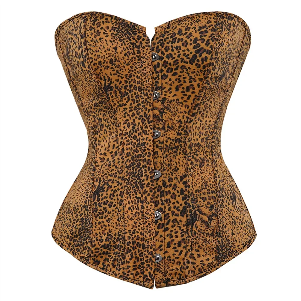Corsets for Women Steampunk Gothic Corset Leopard Korsett Burlesque Bustiers Exotic Corsage Party Night Costumes Plus Size