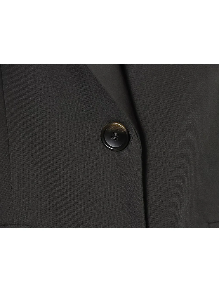 Women Fashion A-line Skirt 2 Piece Sets Solid Single Button Pockets Slim Simple Blazer Coat Zipper Mini Skirts Female Outfits