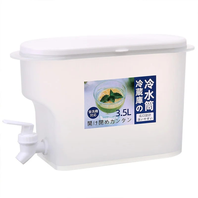 3.5L Cold Water Bucket With Faucet Fruit Juice Drink Refrigerator Jug Large Capacity Cold Water Pitcher Dispenser Fridge Pots