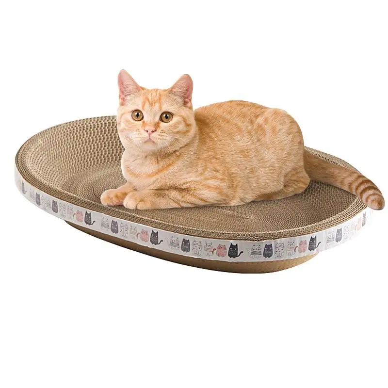

Cat Scratch Pad High-Density Durable Oval-shaped Cat Scratcher Durable And Eco-Friendly Cat Scratch Pads For Indoor Cats