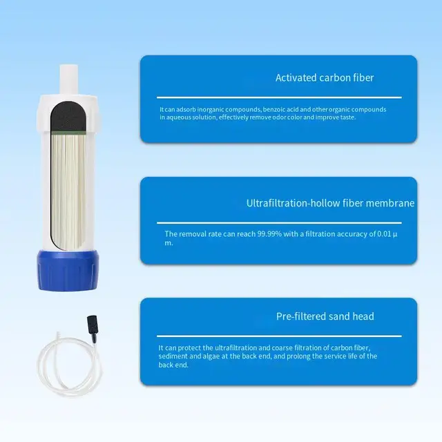 Outdoor Water Purification Straws Portable Direct Drinking Water