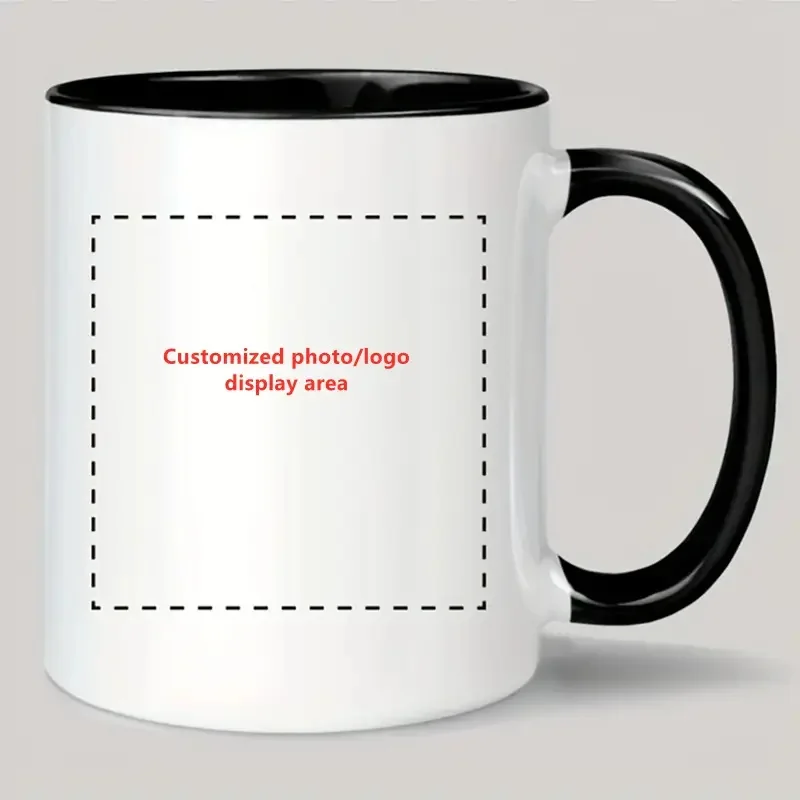 Personalized Ceramic Coffee Mug - 400ml, Customizable with Photos, Text, and Logos - Ideal Gift