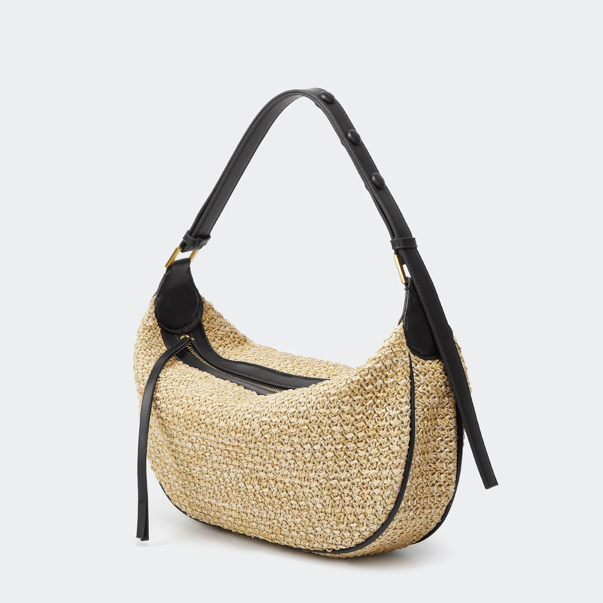 Summer New Women's Women's Shoulder Crossbody Armpit Straw Bag Seaside Beach Travelling Shopper Totes Woven Bag