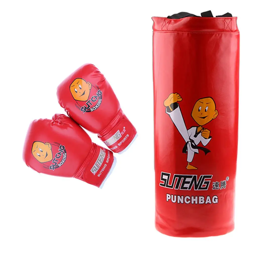 Sac De Frappe Gonflable Enfant 160 Cm – Avec Gants De Boxe, Pour Entraînement, Karaté, Taekwondo (3-12 Ans)