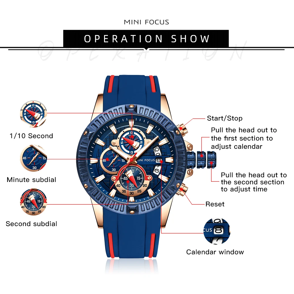 MINI FOCUS Quarzuhr für Herren, wasserdicht_voghion.com