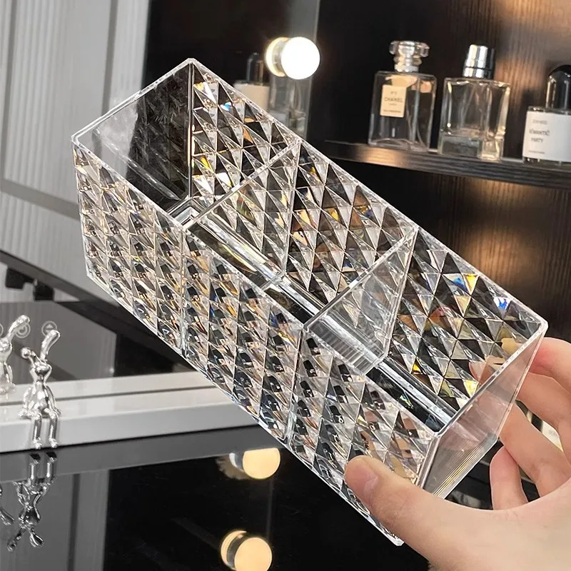 Cosmetics Storage Case Plastic Makeup Jewelry Storage Rack Clear Brush Pen Lipstick Display Shelf Holder Bathroom Organization 3
