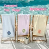 Personalized Towel Monogram Beach Towel Girls Trip Custom Beach Towel Striped Towel with Name Custom Text Towel Preppy Beach 1