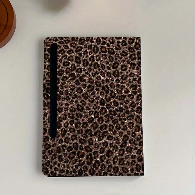 Retro Leopard Print Foldable Tablet Cover Case