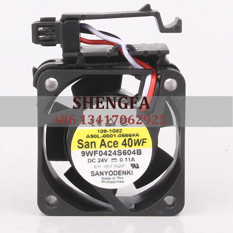 

SANYO Case Fan Dual Ball Bearing A90L-0001-0566#A 9WF0424S604B 40*40*20MM 24V 0.11A Fanuc machine cooling fan