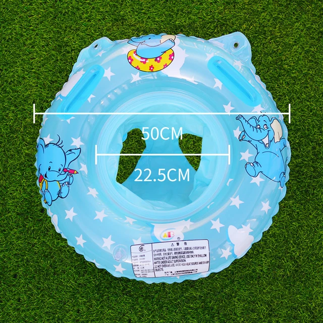 Baby Swimming Pool Rings Seat Cute Inflatable Swim Ring Float Seat Swim Circle with Dual Handle for Baby Toddlers Pool Bathtub 6