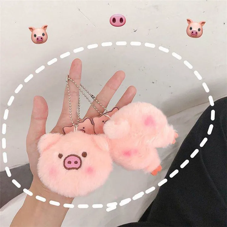 

new Funny pink pig ass pendant key chain creative cute doll fashione decorate birthday couple christmase gift