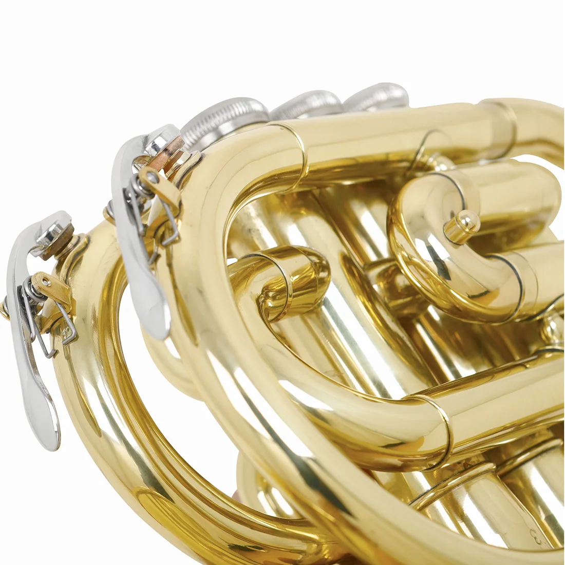 SLADE LDP650 Mini Pocket Trumpet Bb Tune Brass Body Cornet Brass Instruments with Case Glove Mouthpiece Parts & Accessories trumpet instrument