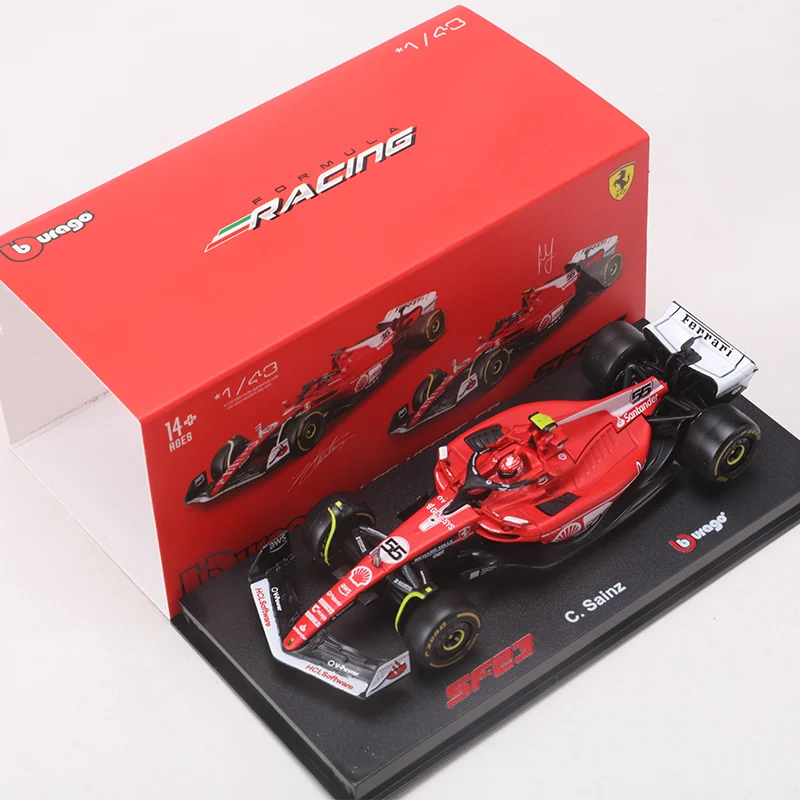 1:43 Ölçekli 2023 SF23 Las Vegas Ferrari Formula 1 Alaşımlı Araba Modeli