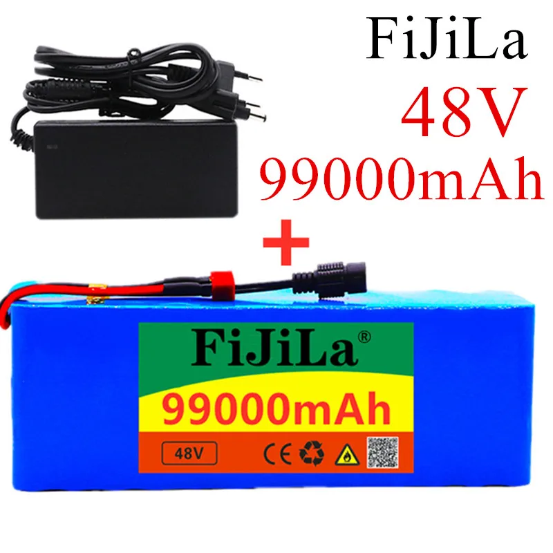 

48v lithium-ionen batterie 48v 99Ah 1000w 13S3P Lithium-ionen Akku Für 54,6 v E-bike Elektro fahrrad Roller mit BMS + ladegerät