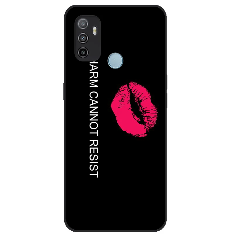 For Funda OPPO A53s Case Cute Love Heart Painted Matte Phone Cover For OPPO  A53 A32 A33 2020 Coque OPPOA53 A 53 Soft Fundas Capa