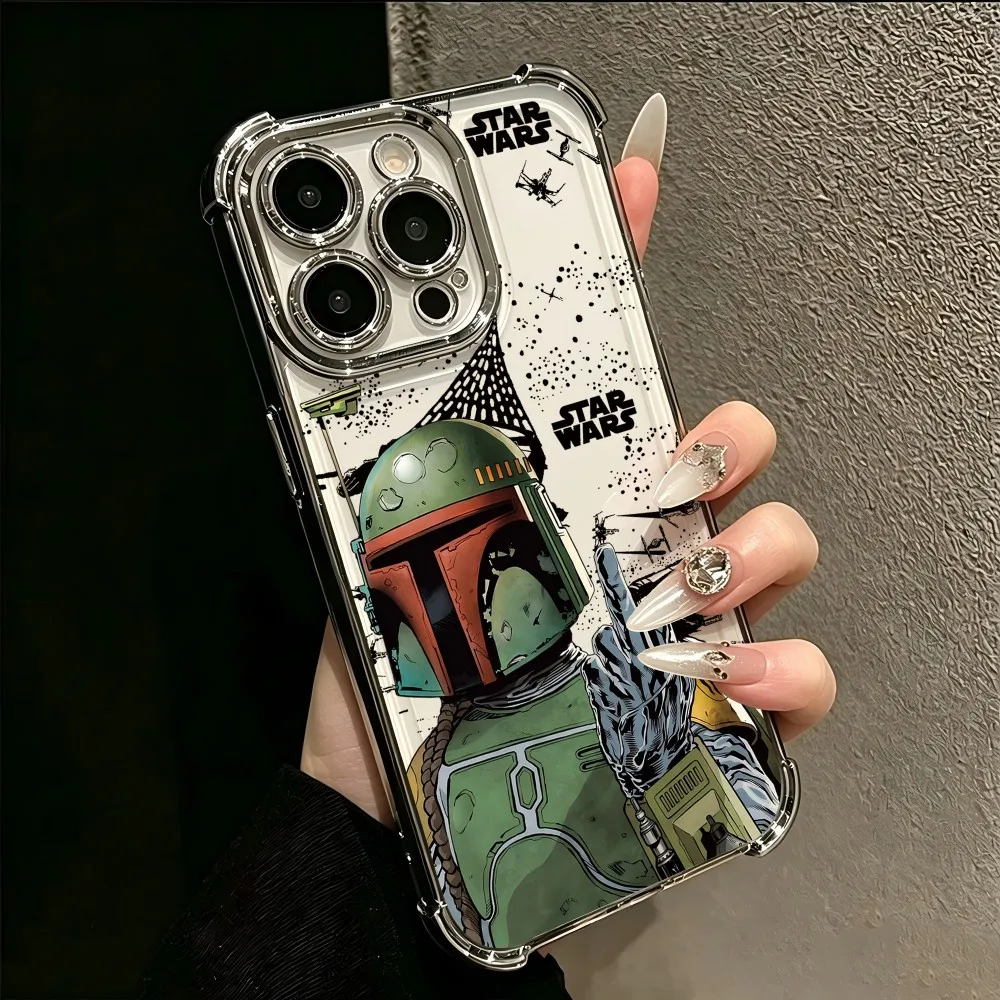 Enhanced Plating Phone Case with Anti-Cool Stars Design