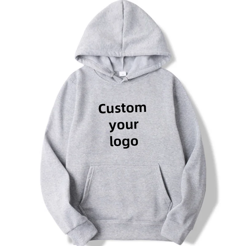 thumbnail image 1 of Sudadera con capucha y estampado DIY para hombre y mujer, pulóver holgado, primavera, otoño e invierno, algodón, personaliza tu logotipo, sudadera con capucha (S-4XL), 1 of 5