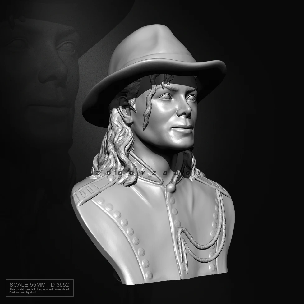 55mm Resin Bust Model Kits Figure Colorless And Selfassembled Td3652