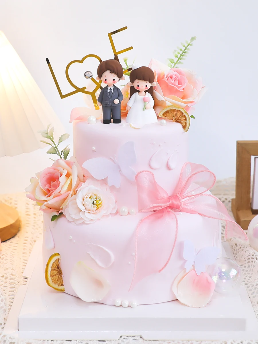 ケーキトッパー 結婚式 二次会 バレンタイン Amazon.co.jp: JORCEDI 8個 ケーキトッパー バレンタインデー