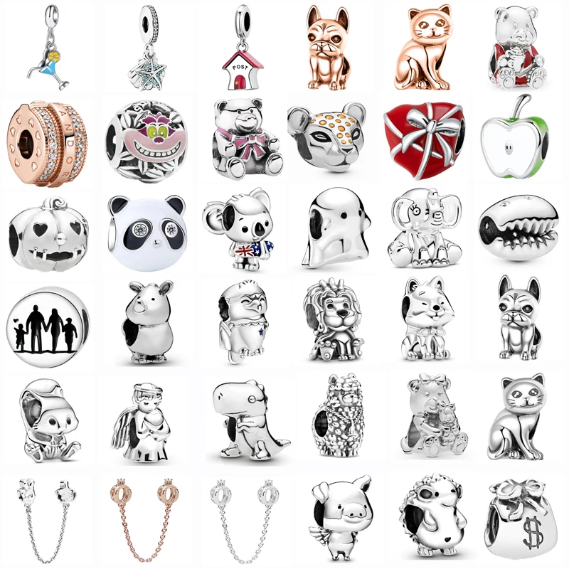 Nuova Vendita Calda Originale Carino Animale Perline Casa Bicchiere Di Vino Stella Marina Ciondolo Adatto Originale Pandora Signore Braccialetto Regal