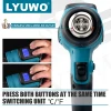 LYUWO 18V Heat Gun Shrink Wrapping Tool Hot Air Gun Air Dryer Soldering Thermal Blower with LED display, Tool only, No battery 3