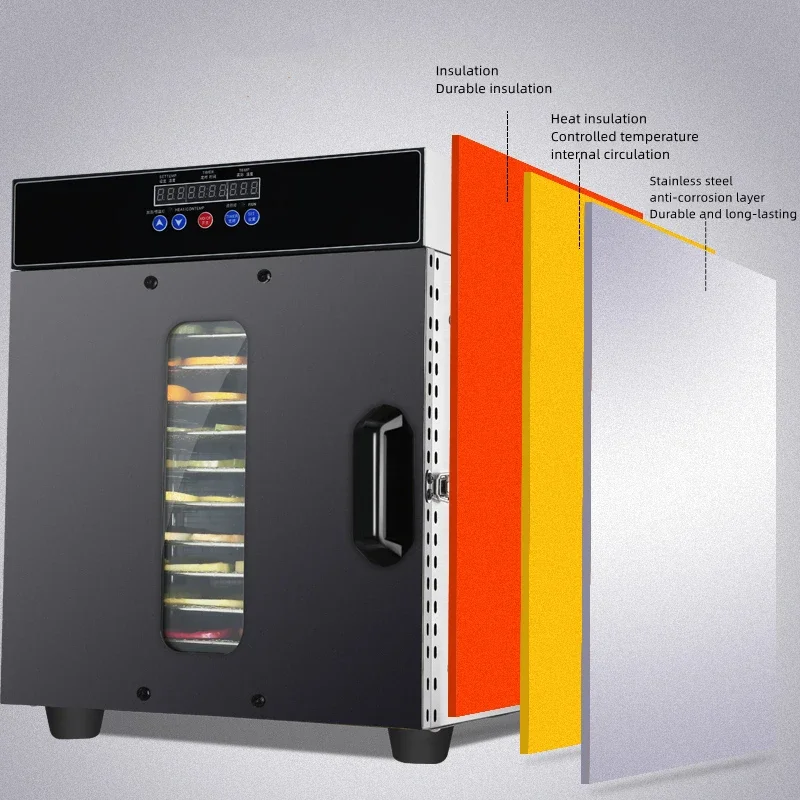 Food Dehydrator fruit dryer Food Commercial Snack Dried Meat Machine 12-story high-capacity home 5