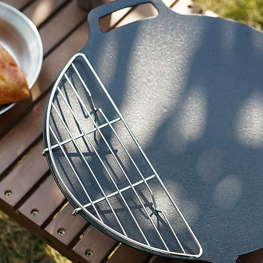 

Stainless Steel Cooling Rack Wire Grid Cake Food Rack Fire Cooking Grill BBQ Grate Barbecue Grid Camping Cooking Baking Net