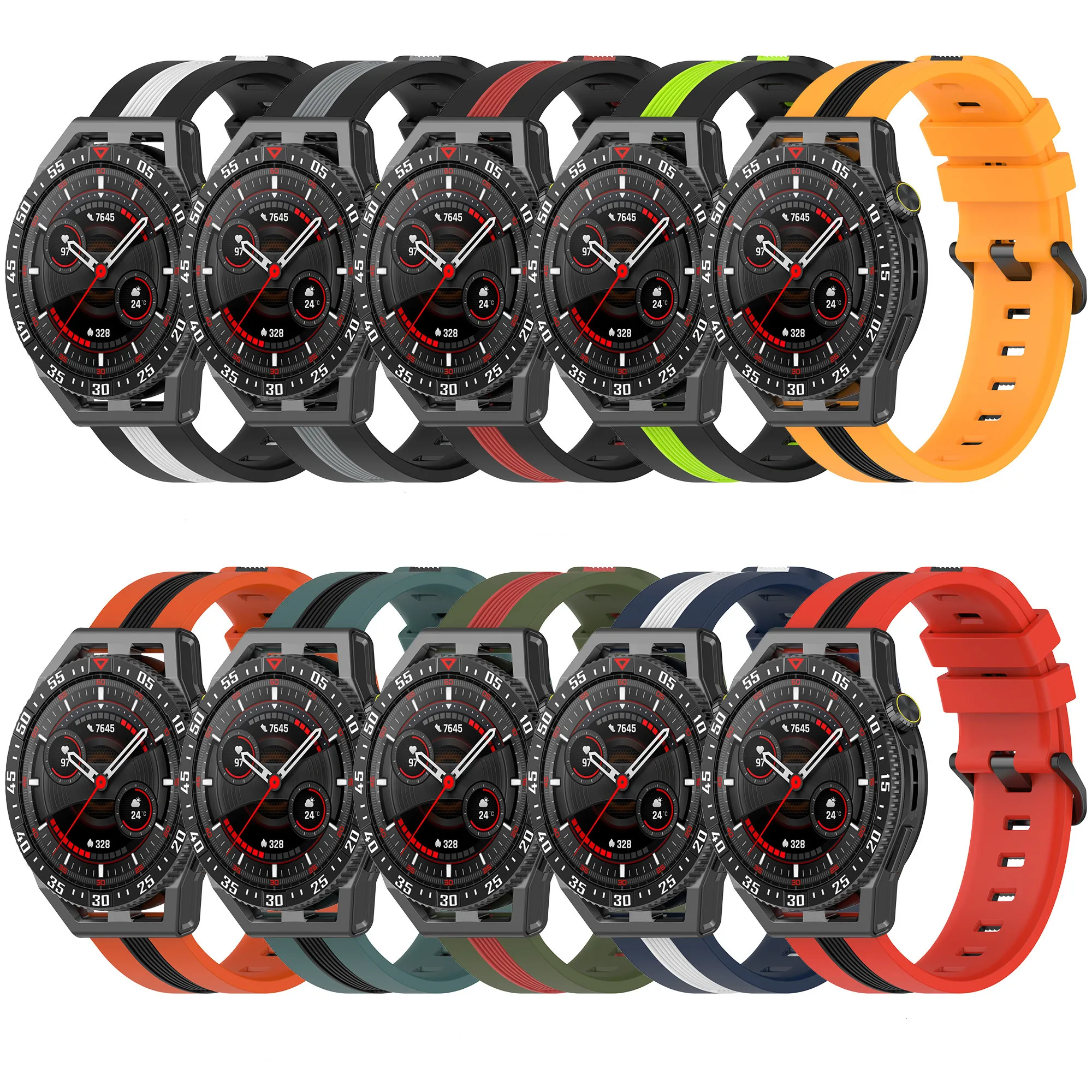 

Ремешок силиконовый для Samsung Galaxy watch 5/4 44 мм 40 мм/5 pro/4 Classic/Active 2 22 мм/20 мм, браслет для Huawei watch gt 2 3