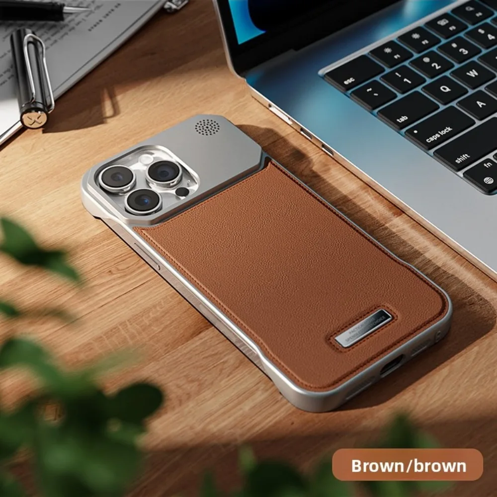 Luxury Magnetic PU Leather Aromatherapy Phone Case with Wireless Charging Capability