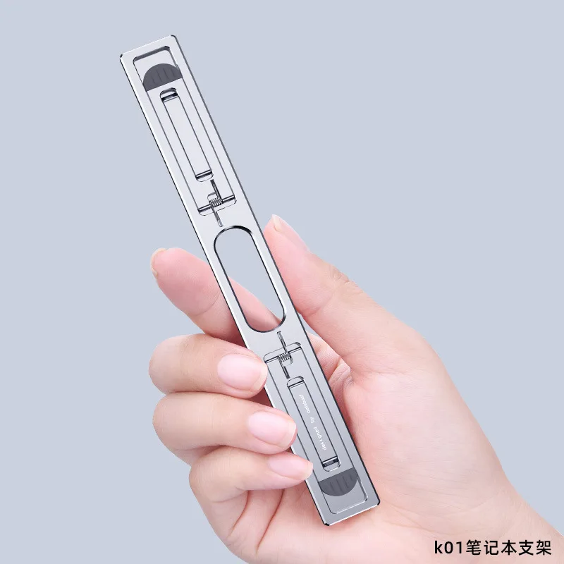 Laptop Stand Adjustable Desktop Heightened Base Aluminum Alloy Radiator Folding Portable Base Pad Height Concealed Laptop Stand