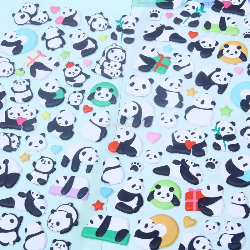 4pcs 3D 버블 스티커 컷 팬더 사쿠라 크리 에이 티브 소녀의 Diy 전화 케이스 카메라 장식 스티커 어린이 보상 장난감