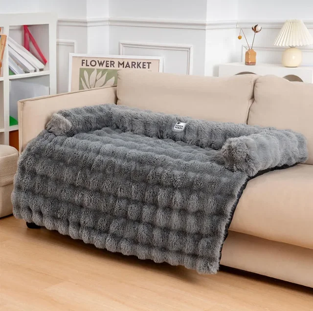 Fluffy Plush Pet Dog Bed Sofa For Large Dogs House Mat Kennel Winter Warm Cat Bed Pad Washable Dog Cushion Blanket Sofa Cover 6