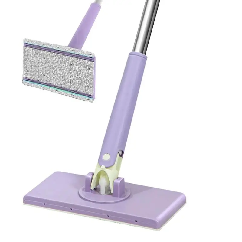 

Newest Microfiber Flat Mop Hand Free Squeeze Cleaning Floor Mop with Washable Mop Pads Wet and Dry Household Cleaner Tools