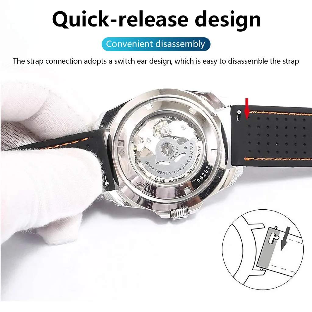 Breathable Soft Silicone Sports Watchband Strap - Universal Size Smartwatch Accessory
