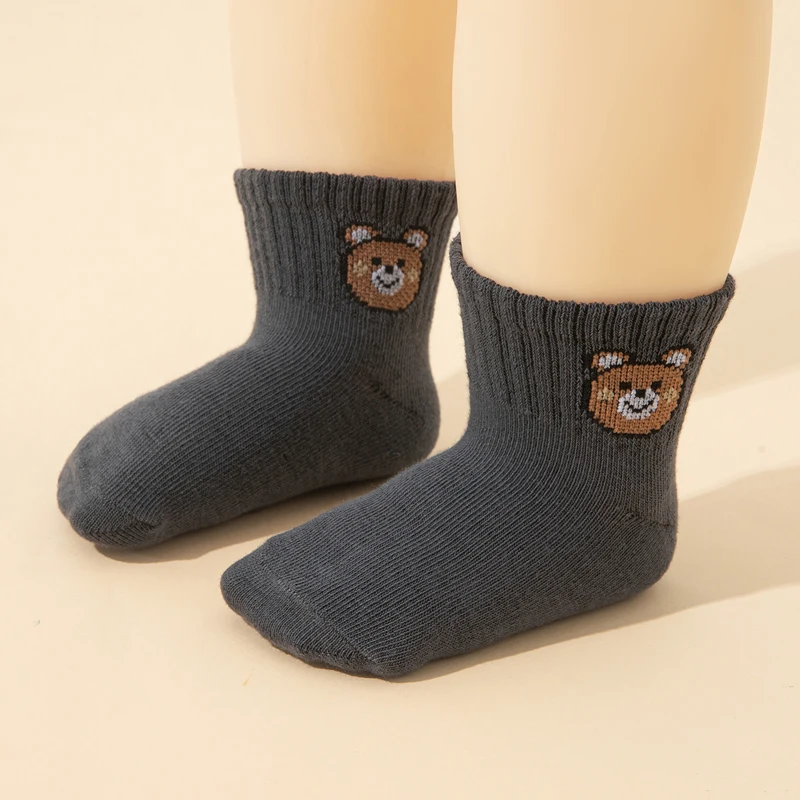 10 Pairs Cartoon Bear Patterned Baby Socks for Boys And Girls Versatile Comfortable Daily Wear Socks 4