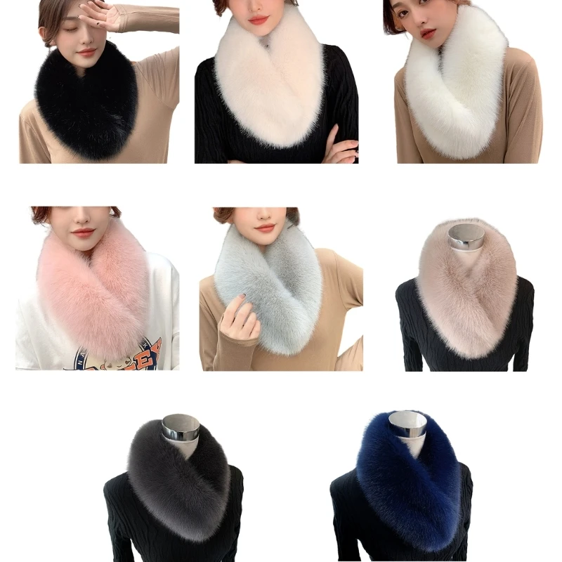 

Thick Plush Scarf for Women Girls Winter Invisible Fix Clip Scarf Female Camping Shopping Scarf Teens Decorative Scarves