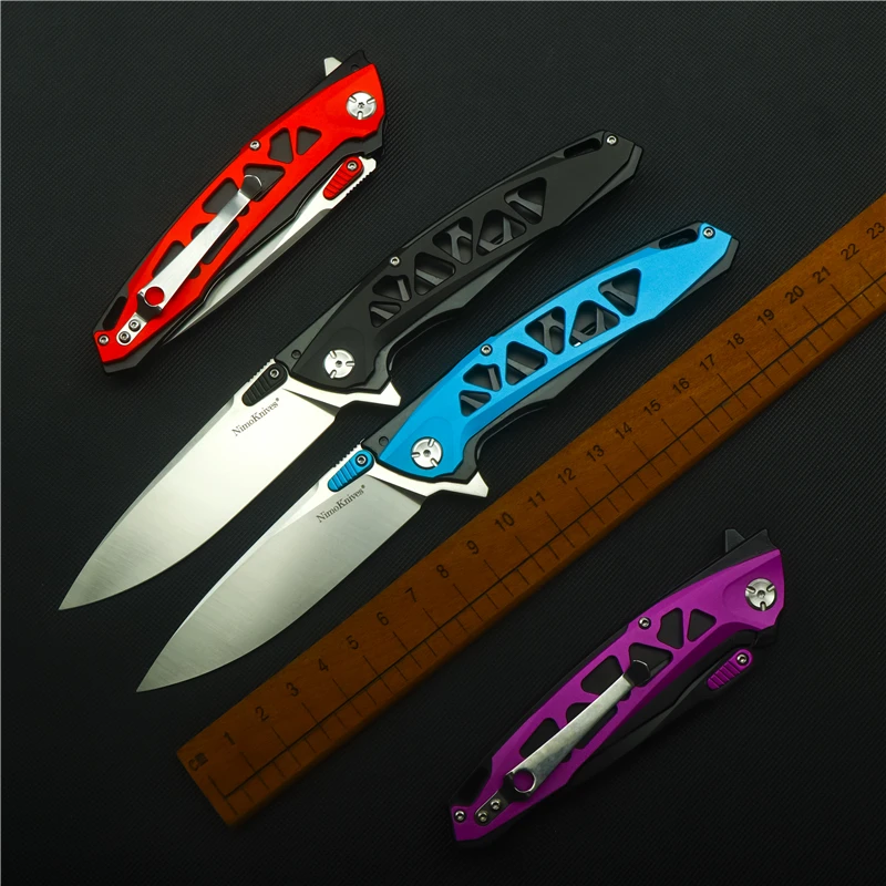 

High-end Folding Knife D2 Steel High Hardness Sharp Ball Bearing Outdoor Survival Hunting Knife Camping Self-Defense EDC Tool