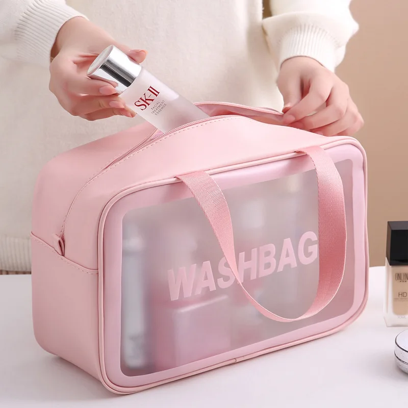 

Portable Travel Wash Bag Female Transparent Waterproof Makeup Storage Pouch Large Capacity Cosmetic Organizer Beauty Women Case