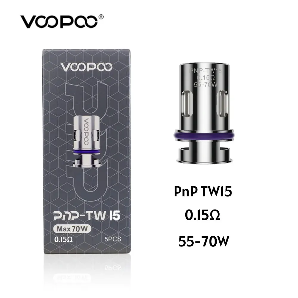 

Спираль VOOPOO PnP TW спираль TW15/TW20/TW30 0.15ohm/0.2ohm/0.3ohm подходит для PnP Pod для Drag H80S/Drag E60/Drag M100S, 5 шт./партия