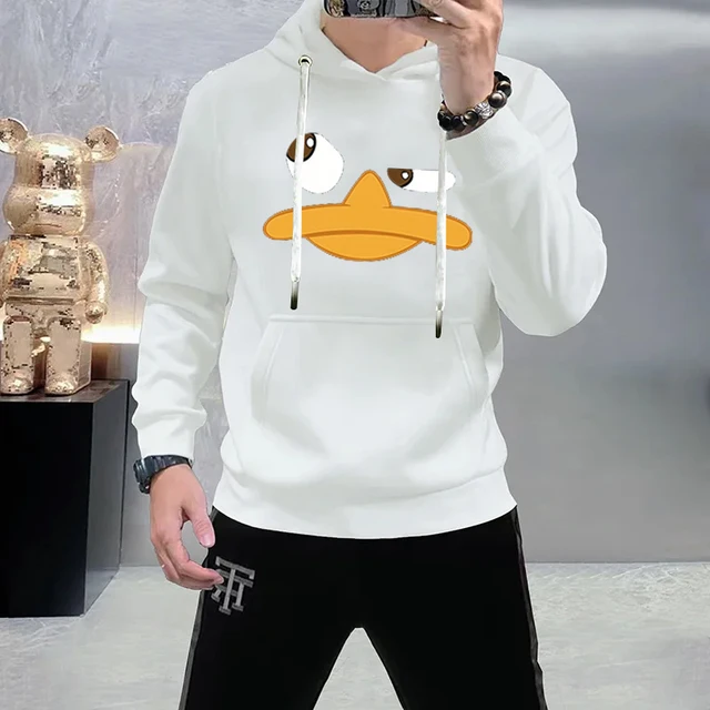 Sweatshirt Nouveaux Sudaderas Fun Cartoon Duck Print Clothing Men