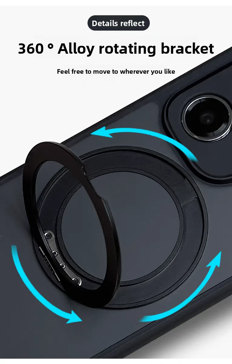 Huawei Honor Protective Case with Magnetic Ring Stand - Hard Back Cover
