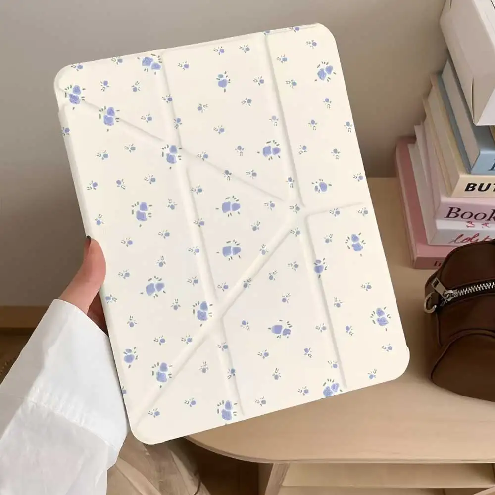 3 Fold Flower Magnetic Table Case - Elegant Protective Cover
