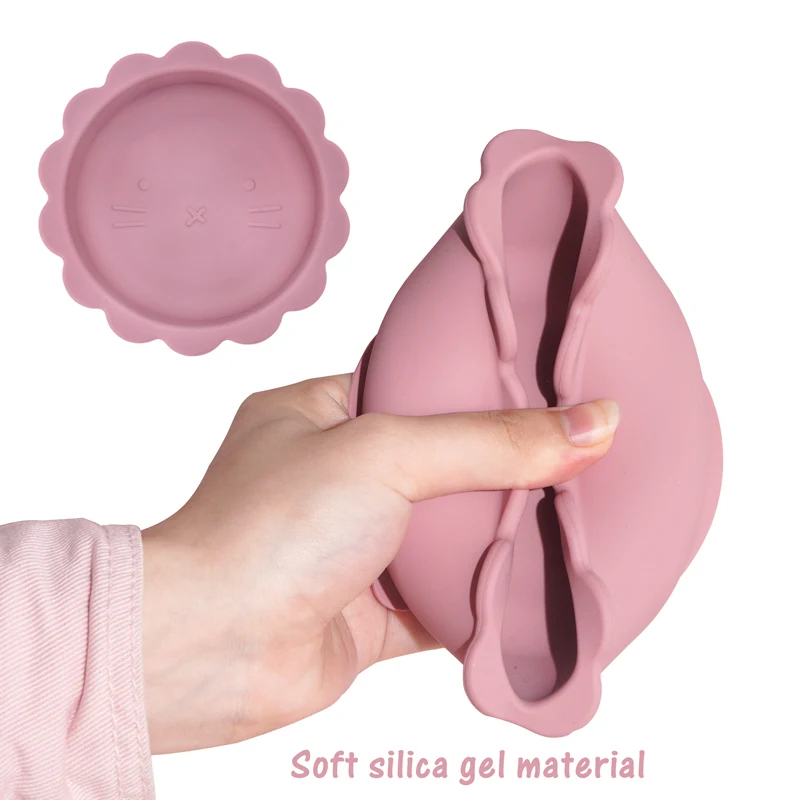 Mother Kids Baby Silicone Suction Bowls For Kids Waterproof Baby Feeding Dishes Plates Children's Tableware Dishes Kitchenware 5