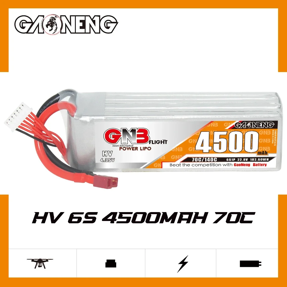 

Аккумулятор GAONENG GNB 4500 мАч HV 6S 70C 140C 22,8 в DEANS LiPo T-Rex 600 RC самолет Мультикоптер RC лодка RC Хобби