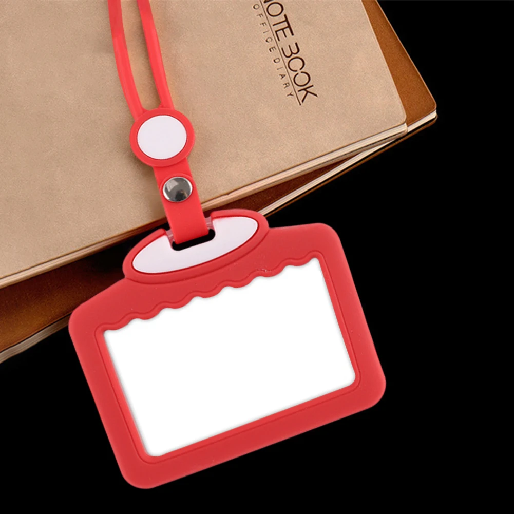 간호사 ID 배지 거치대 카드 보호대 목 걸이식 분리형 끈, 교사 의사 이름 태그, 수평 클리어 윈도우 학생