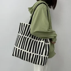 Elegant Women's Canvas Tote Bag - Fashionable Eco - Friendly Cotton Shoulder Shopper and Handbag (Line double - sided)