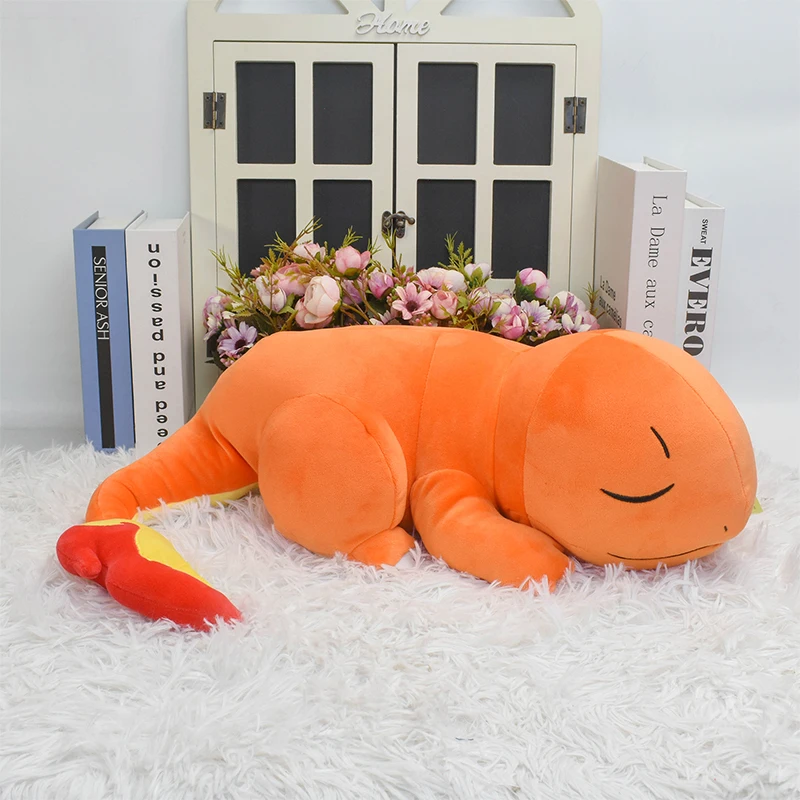 오리지널 플러시 수면 Charmander 베개 부드러운 인형 동물 장난감 카와이 애니메이션 인형 크리스마스 생일 선물