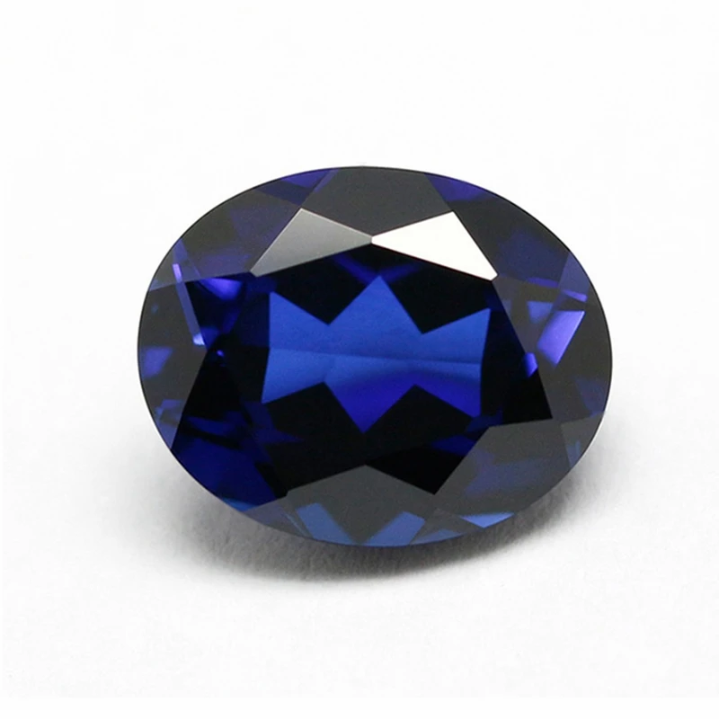 Boxed Quality Blue Sapphire Mohs Hardness Gems Oval Faceted Cut VVS Loose Gemstone für die Schmuckherstellung/Sammlung/Display/Geschenk – Detail 6