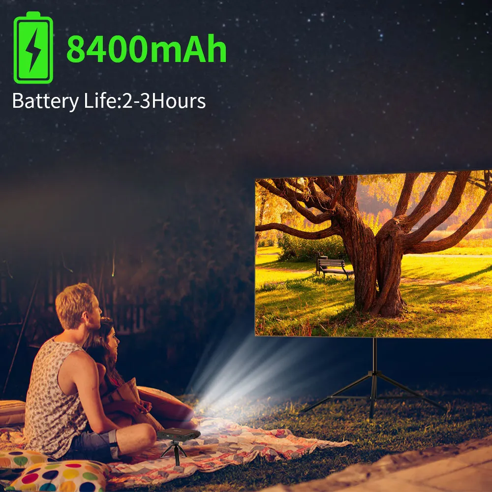 휴대용 야외 3D 영화 프로젝터, DLP WIFI 150 인치 스크린, 풀 HD 홈 시어터 시네마, 신상 미니 포켓 프로젝터